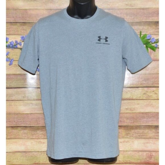 Under Armour Men's Gray Short Sleeve Athletic T-Shirt Tee Size S Logo Stretch - Picture 1 of 8